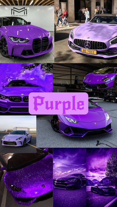 Purple Cars Aesthetic, Purple Range Rover, Purple Ferrari, Purple Lifestyle, Pink Bmw, Purple Cars, Purple Jeep, Pretty Wallpaper Ipad, Purple Car