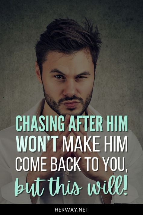 When he pulls away, let him go. Chasing after him WON’T make him come back to you. If you want him back, this is what you need to do! Hot Romance Books, Dating A Married Man, Relationship Stages, Let Him Go, Cute Romance, Relationship Struggles, Relationship Psychology, Best Relationship Advice, Getting Him Back