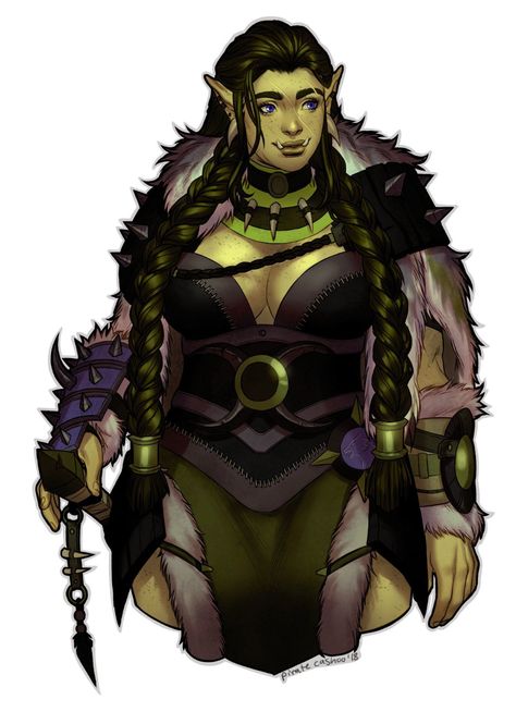 Female Half Orc, Female Orc, Half Orc, Female Fighter, Dungeons And Dragons Characters, Dnd Art, Wow Art, Fantasy Inspiration, Female Character Design