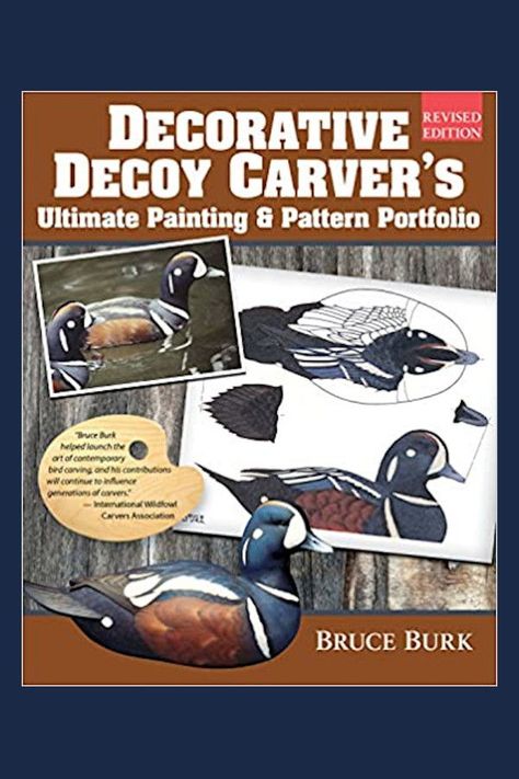 Duck carvers of all levels can improve the quality of their work with guidance from legendary artist Bruce Burk! For carvers who have difficulty making their own drawings, or have limited access to live or mounted birds, this book will become a priceless tool in creating award-winning decoys! Paperback. Click to look inside and learn more. #duckcarving #duckcarvingpattern #duckcarvingwood #carvedduckdecoys #howtocarveaduckdecoy #duckdecoys #duckdecoysdiy Pattern Portfolio, Bird Carving Patterns, Decoy Carving, Bird Carving, Duck Decoys, Pattern Mixing, Painting Patterns, Wood Carving, Wood Crafts