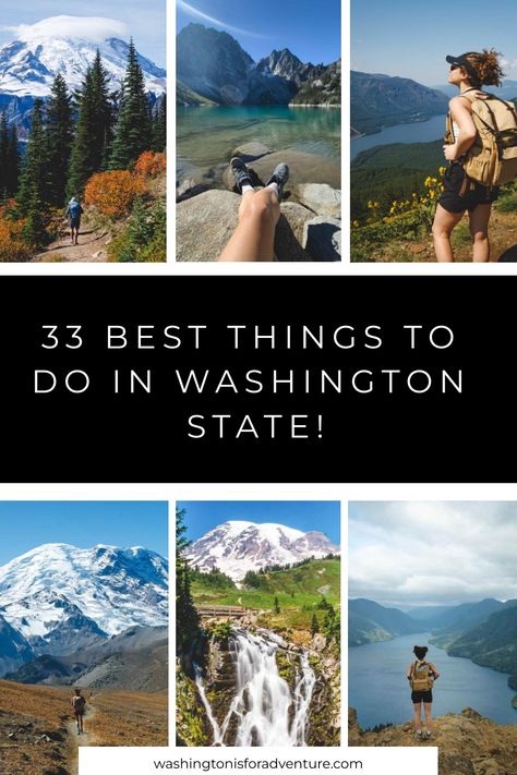 33 BEST Things to Do in Washington State! Washington Adventures, Washington Lakes, North America Road Trip, Things To Do In Washington, Washington Hikes, Cascade National Park, North Cascades National Park, San Juan Islands, North Cascades