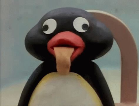 Pingu GIF - Pingu - Discover & Share GIFs Pingu Gif, Pingu Pingu, Old Shows, Cartoon Gifs, Eye Roll, Funny Face, Valentine Card, Funny Profile Pictures, Kissing Him