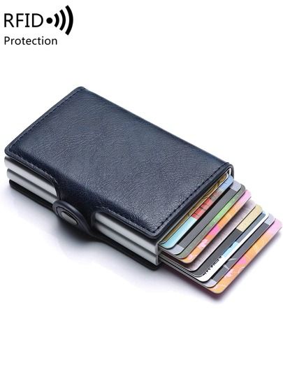 Rfid Wallet Men, Metal Business Cards, Travel Card, Smart Wallet, Leather Money Clips, Leather Credit Card Holder, Credit Card Holder Wallet, Card Holder Purse, Business Card Case