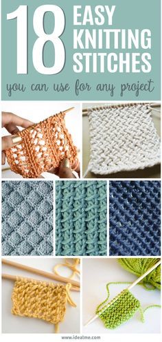 Easy Knitting Stitches, Learning To Knit, Diy Sy, Complex Patterns, Knitting Instructions, Easy Stitch, How To Purl Knit, Knit Stitch Patterns, Diy Knitting