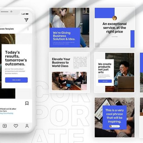 Social Media Posts to Grow your Business| Instagram Post Templates| Canva Templates| Canva post Simple Social Media Post Design, Corporate Graphic Design Social Media, Corporate Social Media Template, Elegant Social Media Post Design, Corporate Typography Design, Corporate Linkedin Post Design, Elegant Social Media Post, Corporate Social Media Post Design, Social Media Design Corporate