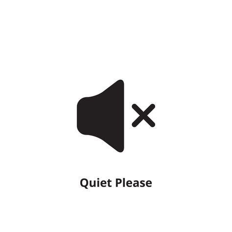 Quiet please icon on white background. Keep silence symbol. Silent mode concept. Vector Silent Illustration Art, Keep Quiet Tattoo, Silence Tattoo Symbol, Silent Tattoo, Silence Symbol, Silence Illustration, Silence Tattoo, Silence Art, Concept Tattoo