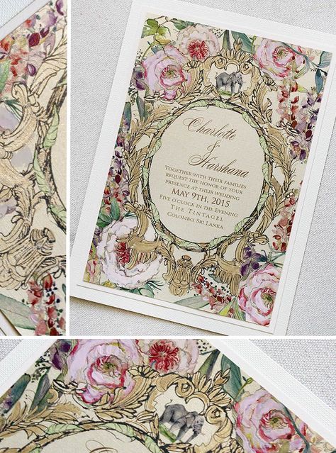 Hand Painted Invitations, Kristy Rice, Painted Invitations, Painted Wedding Invitation, Baroque Wedding, Hand Painted Wedding, Frame Wedding, Floral Frame, Watercolor Wedding Invitations