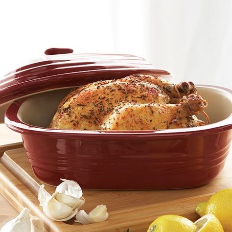 Find delicious and easy recipes perfect for any occasion. Browse PamperedChef.com for more recipe ideas and new kitchen products. Get inspired today! Pampered Chef Deep Covered Baker, Deep Covered Baker, Chicken With Garlic, Pampered Chef Stoneware, Smothered Chicken, Pampered Chef Recipes, The Pampered Chef, Whole Chicken, Chef Recipes