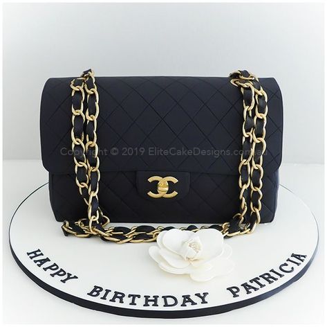 Chanel ladies handbag Birthday Cake | 30th, 40th, 50th Birthday Cakes, Best Handbag Birthday Cakes by EliteCakeDesigns Sydney Channel Cakes For Women, Chanel Cake Ideas, Birthday Cake Chanel, Fashion Birthday Cake, Chanel Purse Cake, Chanel Bag Cake, Cake Chanel, Chanel Birthday Cake, Channel Cake