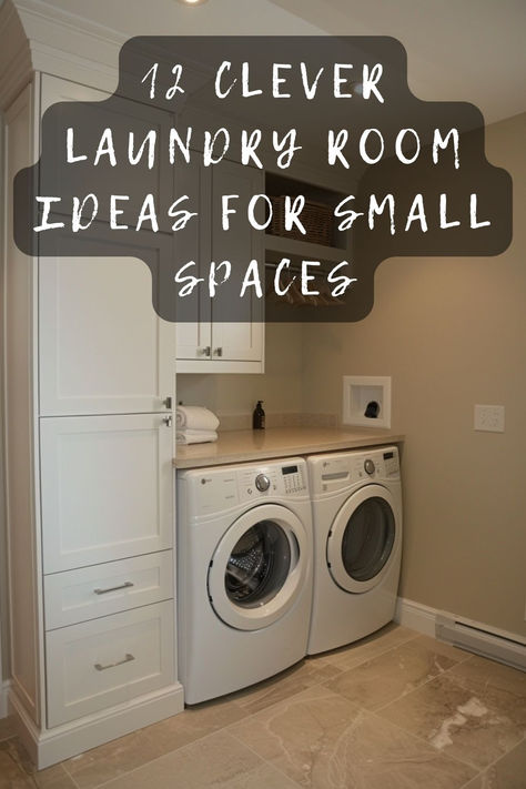 Struggling with a tiny laundry room? Check out these clever ideas to maximize your space and make laundry day a breeze. From smart storage solutions to multifunctional furniture, find out how to turn your small space into a functional and stylish laundry area. Click to discover more! 🧺✨🏠 #LaundryRoom #SmallSpaces #StorageSolutions #HomeOrganization #TinyLiving Laundry Cart With Hanging Bar, Storage In Small Laundry Room, Small Laundry Room With Folding Area, Solutions For Hanging Clothes In Laundry Room, Turn Bedroom Into Laundry Room, Hallway Closet Washer And Dryer Ideas, Laundry Room For Short People, Laundry Room With Linen Storage, Laundry Space In Garage