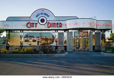 Diner Exterior, 50s Diner, Alaska Usa, Sims 4 House Building, Native American Pictures, Retro Diner, American Diner, Anchorage Alaska, Strange Places