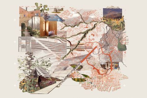 Gallery of Tatiana Bilbao Estudio to Design New Residential Development in Ecuador - 9 Map Collage, Residential Development, Architecture Collage, Quito Ecuador, Christmas Graphics, Diagram Architecture, Collage Design, Architecture Illustration, Architecture Presentation