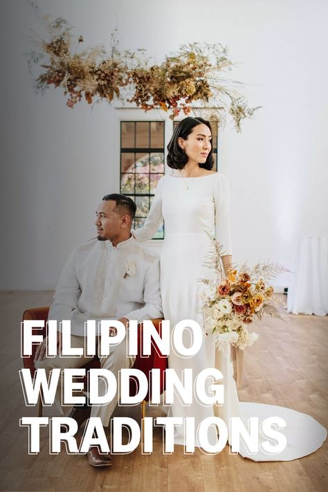 Filipino Wedding Processional Order, Filipino Wedding Traditions Ideas, Filipino Chinese Wedding, Filipino American Wedding, Filipino Wedding Decorations, Filipino Inspired Wedding Dress, Filipino Mexican Wedding, Philipino Wedding, Modern Filipino Wedding Theme