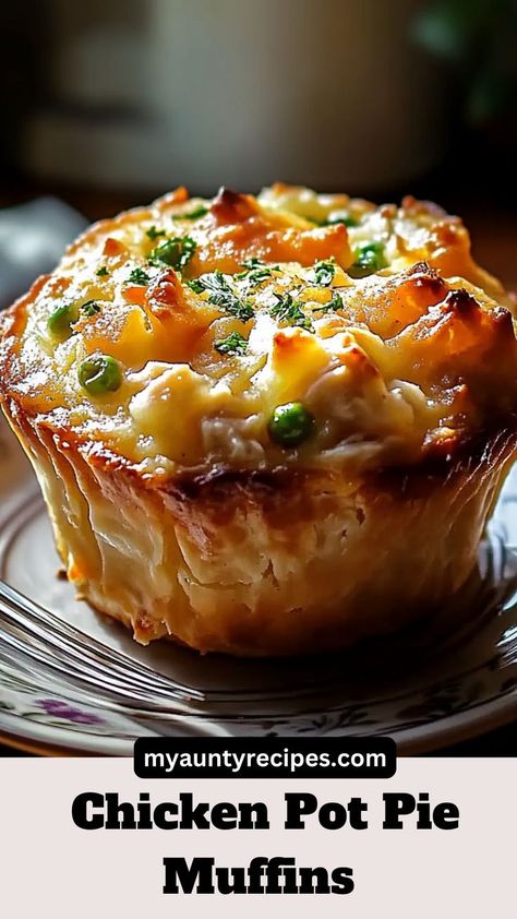 Looking for unique Friendsgiving food ideas? These Chicken Pot Pie Muffins are a delicious and hearty choice for your winter dinner. With a savory filling wrapped in a golden, flaky crust, this winter meal is both comforting and satisfying. Perfect for serving at a winter gathering or a casual dinner, this recipe is an easy and healthy winter treat. Enjoy these flavorful muffins for Friendsgiving or any winter meals dinners that call for a bit of warmth and coziness. Pot Pie With Pie Crust, Chicken Pot Pie Muffins, Pot Pie Muffins, Winter Meals Dinners, Recipe Chicken Pot Pie, Unique Pie Recipes, Delicious Chicken Pot Pie, Dinner Recipe Chicken, Friendsgiving Food Ideas