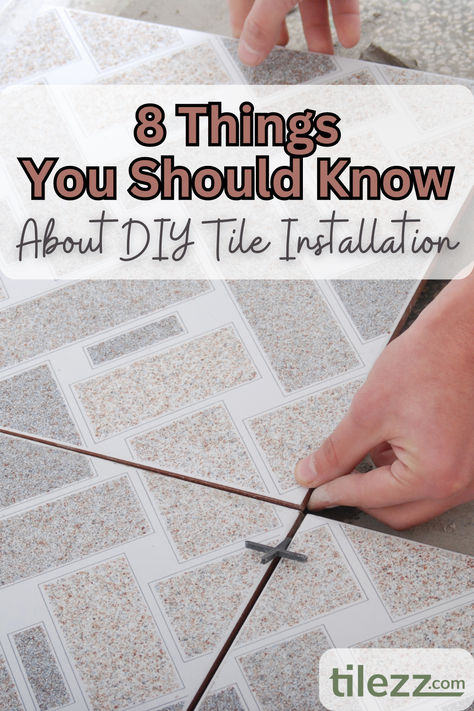 Before you install that tile yourself, be sure to read this blog post about the eight things you need to know before DIY tile installation! #tile #tileinstallation #interiordesign #homerenovation #homeimprovement #diy #diyproject #diytileinstallation Installing Tile, New Tile, Diy Tile, Tile Installation, Home Renovation, How To Know, To Read, You Think, Blog Post