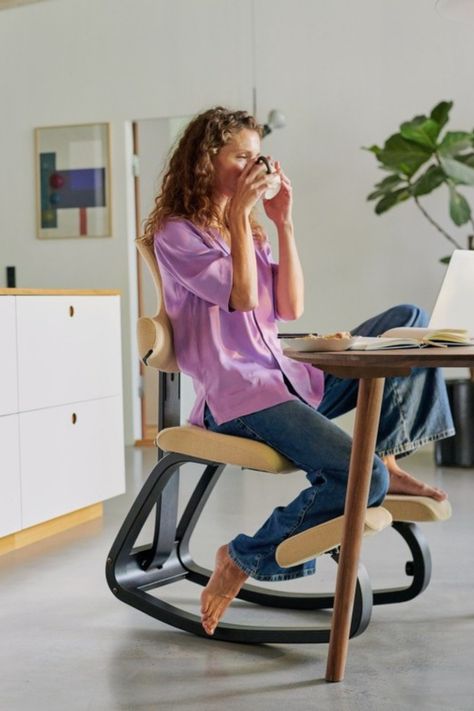 Best Home Office Desk, Flexible Wood, Kneeling Chair, Perfect Posture, Zen Design, Custom Chair, Proper Posture, Work Chair, Healthy Metabolism