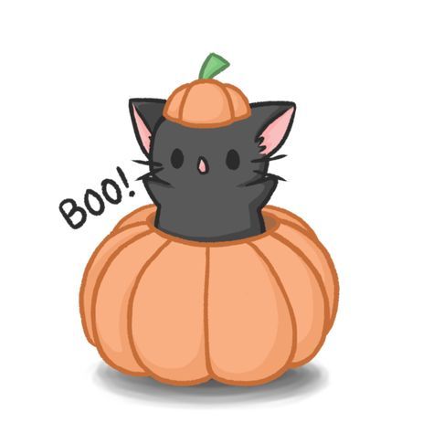 October Cute Drawings, Cute Halloween Printables Free, Sticker Ideas Halloween, Cute Autumn Drawings, October Drawings, Anime Autumn, Chibi Halloween, Happy October 1st, Cute Halloween Drawings