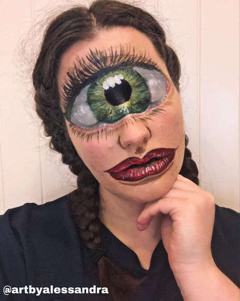 Character Makeup Looks, Future Makeup, Crazy Eye Makeup, Animal Makeup, Creepy Halloween Makeup, Special Fx Makeup, Horror Makeup, Character Makeup, Special Effects Makeup