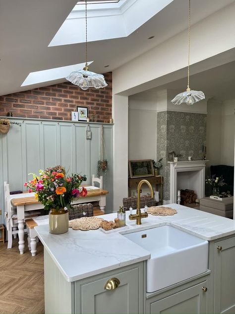 Our Old House | Facebook Bi Folding Doors Kitchen, White Bifold Doors, Bi Folding Doors, Aluminium Bifold Doors, Victorian Villa, Renovation Budget, Modern Extension, Lovely Family, Complete Bathrooms