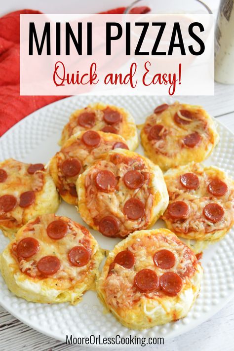 Family Pizza Night, Biscuit Pizza, Kids Pizza, Toddler Lunches, Mini Pizzas, Italian Cheese, Easy Snack Recipes, Mini Pizza, Incredible Recipes