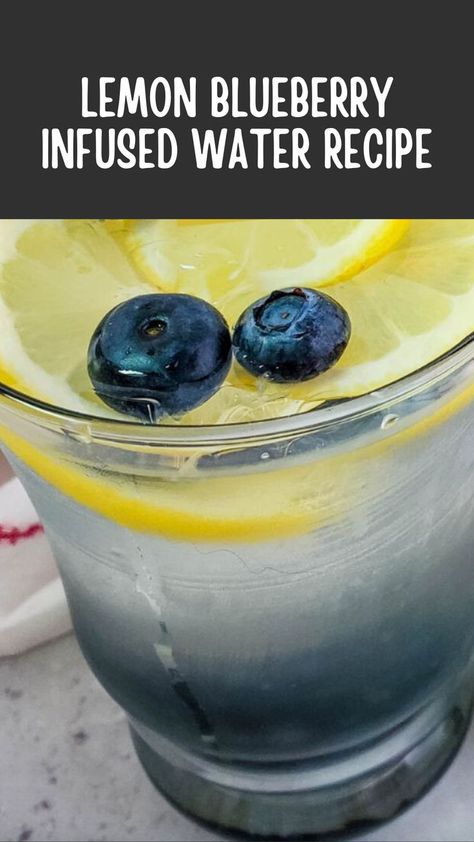 This lemon blueberry infused water recipe is perfect for a hot summer day. Blueberry Infused Water, Sparkling Water Recipes, Blueberry Water, Refreshing Water, Infused Water Recipes, Water Intake, Water Recipes, Lemon Blueberry, Infused Water