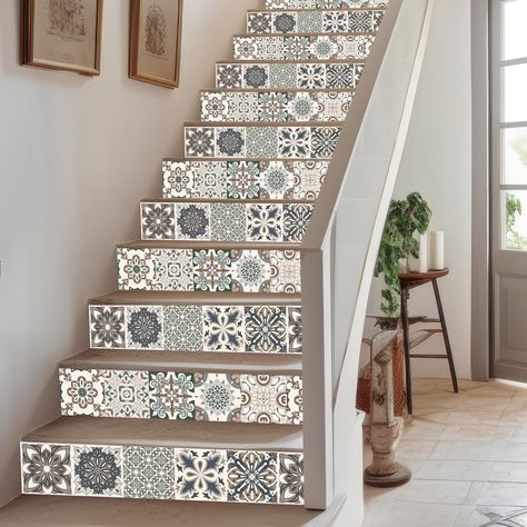 Painted stair risers