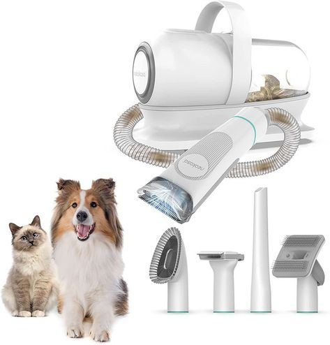 Neakasa by neabot P1 Pro Pet Grooming Kit & Vacuum Suction 99% Pet Hair, Dog Grooming Kit with 5 Professional Grooming Shedding Tools for Dogs Cats and Other Animals🐕‍🦺 #ad as an amazon associate I earn from qualifying purchases. Brushing Hair, Pet Hair Dryer, Vacuum Container, Pet Hair Vacuum, Mini Room, Dog Grooming Clippers, Pet Essentials, Dog Clippers, Pet Vacuum