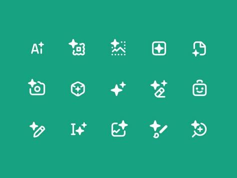 AI Icons, Generative AI, LLMs by Vlad Solomakha on Dribbble Icon Reference, Brain Logo, Global Icon, App Logo, Icons Design, App Ui, Minimalist Logo, Icon Set, App Icon