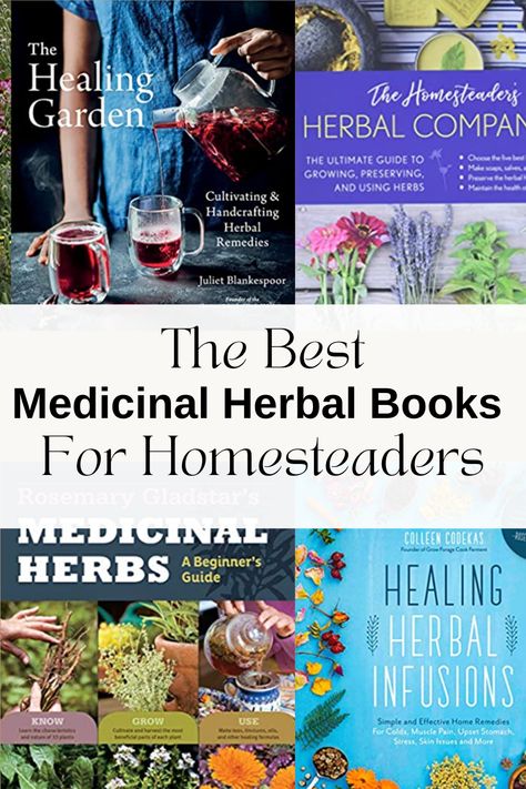 Best Herbal Medicine Books, Herbalism Books, Herbal Books, Medicine School, Medicine Garden, Survival Preparedness, Books For Beginners, Herbal Education, Herbal Remedies Recipes