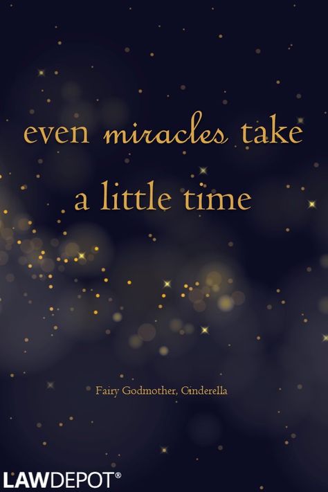 Quote: "Even miracles take a little time." —Fairy Godmother, Cinderella Even Miracles Take A Little Time, Fairy Godmother Quotes, Godmother Aesthetic, Fairy Godmother Cinderella, Godmother Quotes, Godmother Costume, Fairy Godmother Costume, Life Reminders, Cinderella Wallpaper