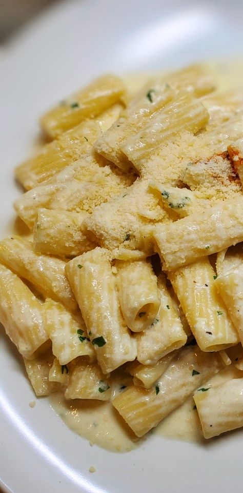 Rigatoni with Pecorino Cheese Sauce Ingredients: 1 lbs rigatoni pasta 2 tblsp Unsalted butter 1 tsp Garlic paste Salt and pepper to taste 8 oz grated Pecorino Romano cheese Fresh chopped parsley 3 cups Heavy cream 1 large Egg beaten Instructions: In a pot of boiling water add some salt to taste, vegetable oil and […] Pecorino Cheese Recipes, Baked Clams Oreganata, Pecorino Pasta, Spicy Potato Wedges, Sausage Ragu, Rigatoni Recipes, White Bean Soup Recipes, Easy Family Recipes, Rigatoni Pasta