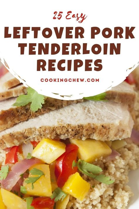 Leftover pork tenderloin recipes breathe creativity into next-day meals! Take a look at our list for dinner inspiration! Ways To Use Leftover Pork Loin, Leftover Pork Recipes Loin, Leftover Pork Tenderloin Sandwich Recipes, Recipe For Leftover Pork Tenderloin, Leftover Pork Loin Recipes Soup, How To Use Leftover Pork Tenderloin, Recipes Using Leftover Smoked Pork Loin, Uses For Leftover Pork Tenderloin, Recipes Using Leftover Pork Loin