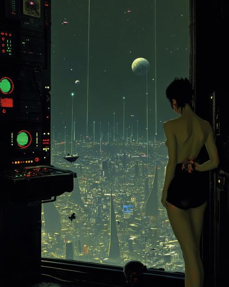 Space City Aesthetic, Sci Fi Cities, Solarpunk Aesthetic, Neon Cyberpunk Aesthetic, Floating Cities, Space Opera Art, Sci Fi Aesthetic, Moon City, Neon Cyberpunk