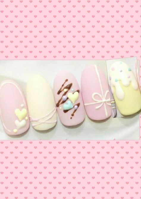 Pudding Nails, Nail Polish Design, Polish Design, Pretty Gel Nails, Really Cute Nails, Animal Print Nails, Soft Nails, Kawaii Nails, Cute Nail Art