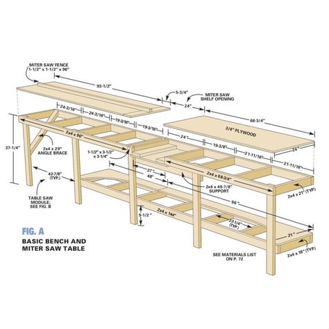 Modular Workbench, Woodworking Blueprints, Woodworking Furniture Plans, Wooden Sheds, Workbench Plans, Woodworking Guide, Detailed Plans, Woodworking Carpentry, Woodworking Videos