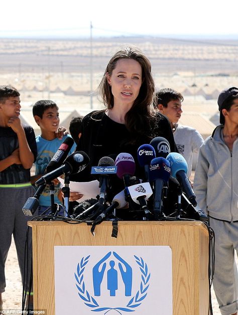 Angelina Jolie made a surprise appearance at a major UN peacekeeping summit, where she tol... Us Actress, My Future Job, Angelina Jolie Photos, Career Vision Board, Hollywood Actress, Refugee Camp, Future Jobs, Children's Day, Career Woman