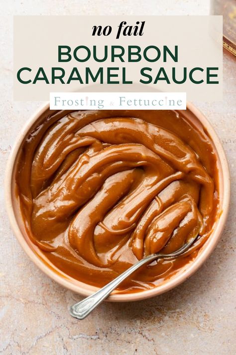 This homemade caramel sauce recipe is super easy to make. All you need are a few simple ingredients that you probably already have in your house, plus bourbon! Drizzle this spiked bourbon caramel on ice cream, any desserts, or your morning coffee! Easy Caramel Sauce, Bourbon Caramel Sauce, Bourbon Caramel, Caramel Dessert, Caramel Sauce Recipe, Bourbon Recipes, Bourbon Caramels, Easy Caramel, Caramel Recipes Sauce