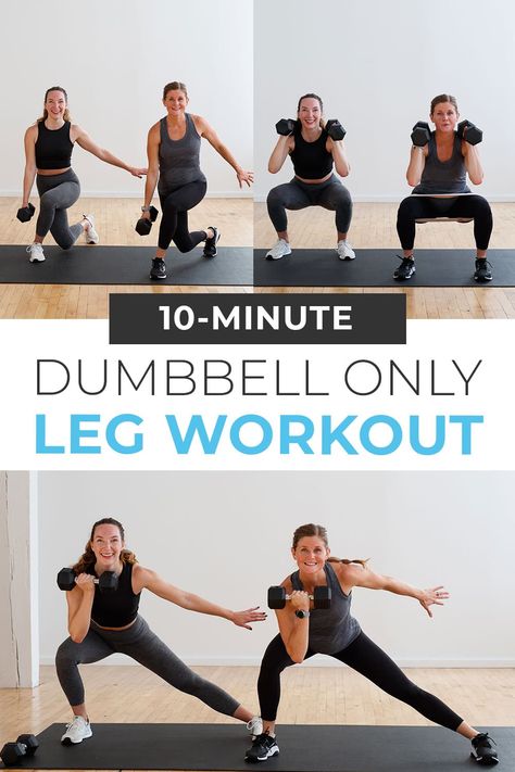 10 Minute Leg And Glute Workout, Leg Exercises At Home With Weights, Standing Leg Workout With Weights, Hiit Leg Workout At Home, Quick Lower Body Workout At Home, Arms And Legs Workout At Home, Leg Day Free Weights, 20 Minute Lower Body Workout, 30 Minute Leg Workout At Home