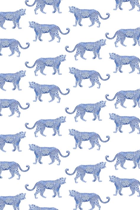 Cheetahs Peel & Stick Wallpaper Peel & Stick Wallpaper Light Blue / 24"x 48 Katie Kime Wallpaper, Cheetah Wallpaper, Katie Kime, Wallpaper Colorful, Preppy Wallpaper, Pinturas Disney, Cheetahs, Peel Stick Wallpaper, White Backdrop