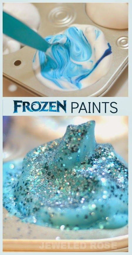 Frozen Activities, Frozen Painting, Frozen Crafts, Ice Painting, Paint Recipe, Frozen Ice, Frozen Theme, Winter Crafts For Kids, Frozen Birthday Party