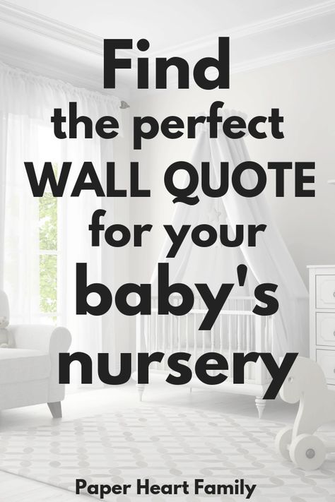 A collection of the perfect nursery quotes and saying for your baby girl or baby boy nursery. Get inspired by the beautiful quotes for baby's nursery! Nursery Quotes Neutral, Nursery Sayings Quotes Wall Art, Baby Sayings And Quotes, Quotes For Nursery Wall, Baby Boy Sayings, Nursery Sayings, Nursery Quotes Boy, Nursery Room Quotes, Baby Room Wall Design