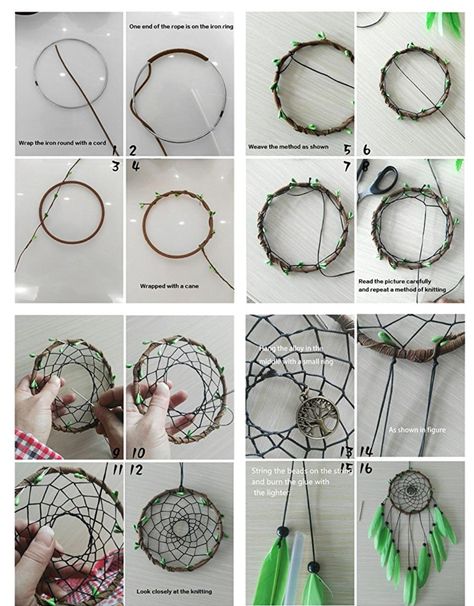 How To Tie A Dream Catcher, Diy Dream Catcher Tutorial Step By Step, How To Make Dream Catchers Step By Step, How To Make A Dream Catcher, Dream Catcher Patterns Step By Step, Make Dream Catcher, Homemade Dream Catchers, Diy Crafts Easy At Home, Making Dream Catchers