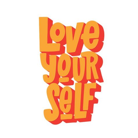 Love Yourself Typography, Hand Done Typography, Love Yourself Font, Love Yourself Logo, Clothing Typography, Hand Drawn Quotes, Edgy Typography, Lyric Typography, Happy Typography