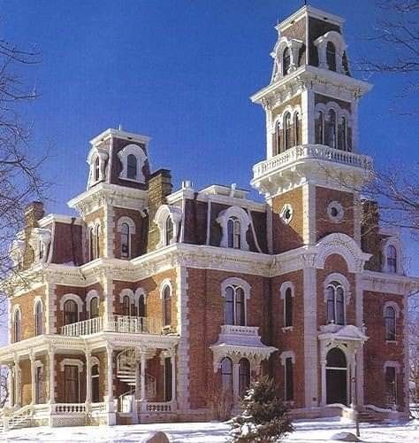 Terrace Hills mansion,   Des Moines Iowa Victorian Porches, Historical Mansions, Unusual Houses, Pretty Buildings, Interesting Houses, Rococo Revival, Brick Homes, Victorian Porch, Historical Homes