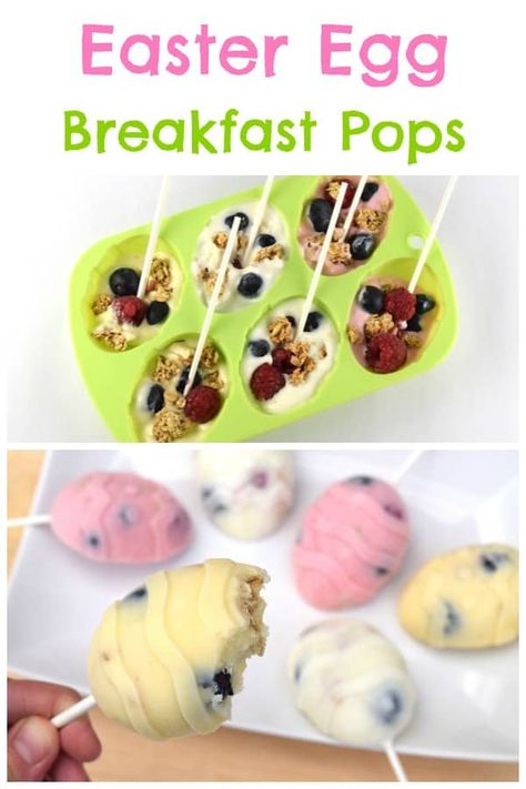 Easy healthy Easter Breakfast Popsicles recipe - a fun alternative to chocolate treats for kids this Easter #EatsAmazing #easterfood #easterrecipe #kidsfood #easter #healthykids #funfood #breakfastrecipes #popsicles #easyrecipe #cookingwithkids #eastereggs #frozenyogurt Breakfast Easter Ideas, Healthy Easter Treats For Toddlers, Kids Easter Breakfast, Easter Lunch Kids, Easter Lunch For Kids, Easter Brunch Ideas For Kids, Easy Easter Treats For Kids, Toddler Easter Snacks, Easter Morning Ideas For Kids