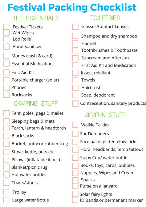 The Ultimate family packing list for festivals. Make sure that you have a fab time at festivals with this comprehensive festival packing checklist Family Festival Outfit, Clothes Checklist, Festival Checklist, Festival Packing, Festival Packing List, Family Packing List, Place Wallpaper, Festival Planning, Music Festival Camping