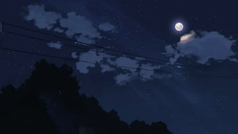 Anime Night Sky, Anime Night, Pictures For Wallpaper, Macbook Wallpapers, Sky Anime, Cool Pictures For Wallpaper, Night Sky Wallpaper, Night Background, Lines Wallpaper