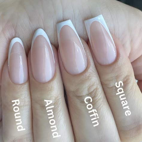 Diy Nails Easy, Elegant Touch Nails, Ballet Nails, Hippie Nails, Daily Nails, Happy Nails, Simple Gel Nails, French Acrylic Nails, Almond Acrylic Nails