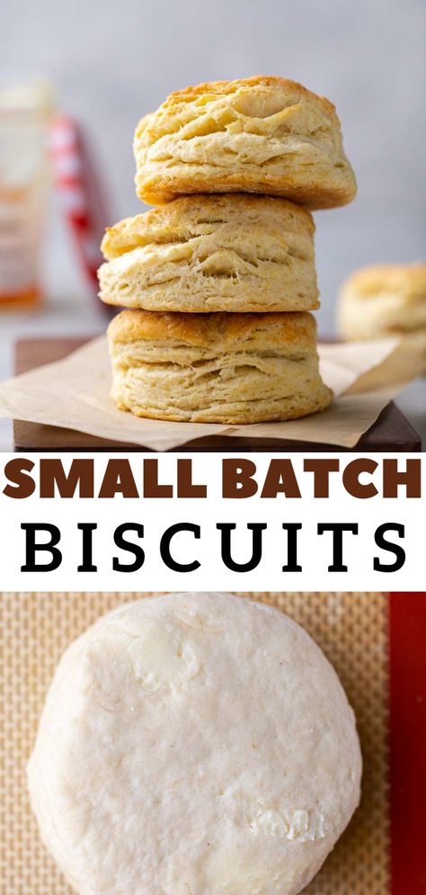 Small Recipes For One, Small Batch Breakfast, Small Batch Biscuits, Biscuits For Two, Lifestyle Of A Foodie, Batch Baking, Batch Recipes, Easy Biscuit Recipe, Small Batch Baking