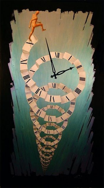 Art And Illustration, Op Art, معرض فني, Kunst Inspiration, Clock Art, Time Art, Lukisan Cat Air, 판타지 아트, Colorful Paintings